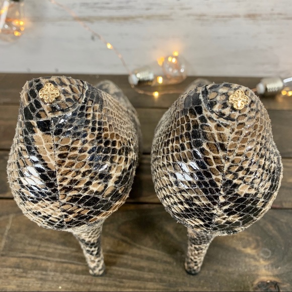 ISOLÁ Cagney Sand Snakeskin Print Platform Heels - Picture 10 of 14